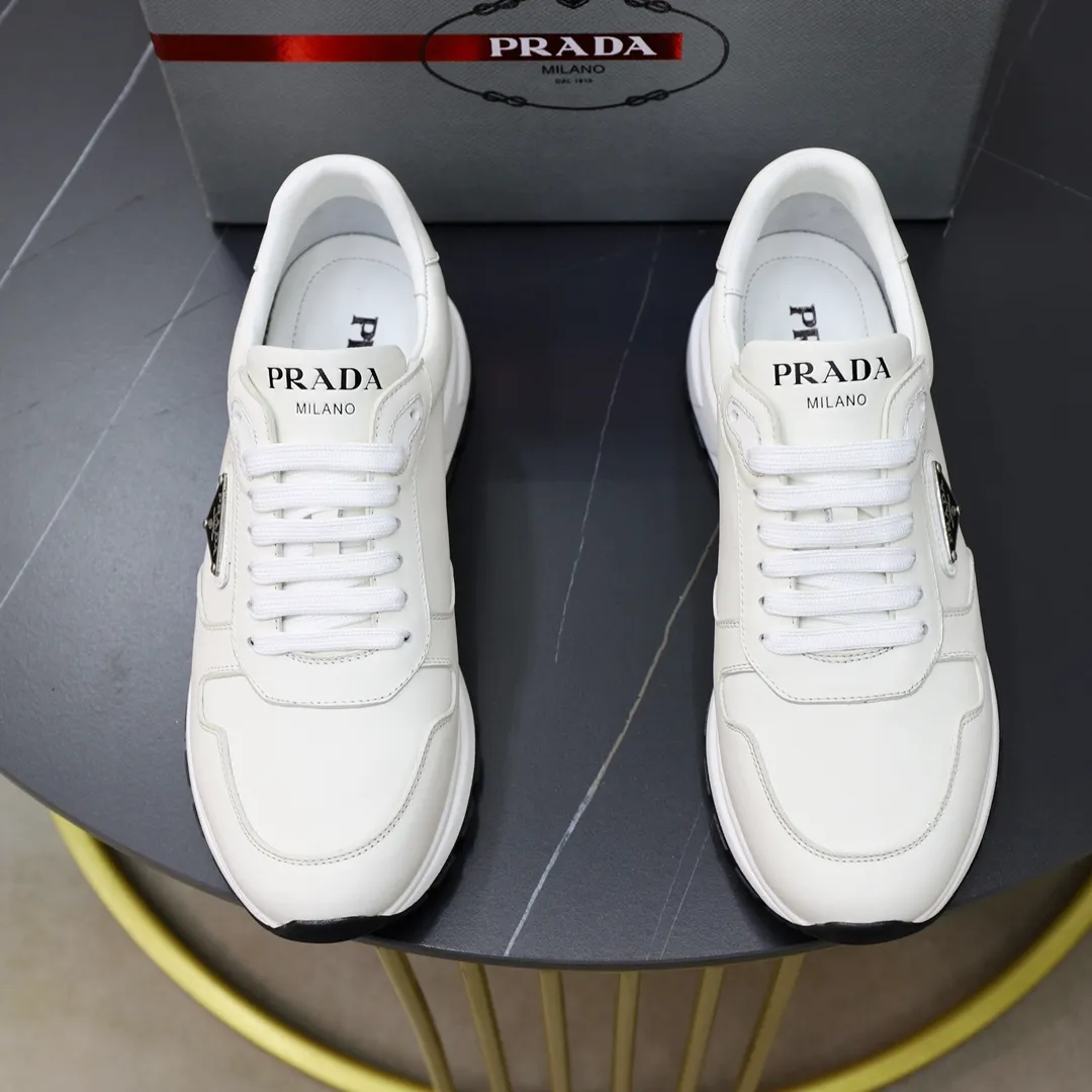 Men's shoes 💰600💰🙅‍♂️🙅‍♂️🙅‍♂️ [PRADA] Prada - High-end quality original order - Upper: Nappa calfskin, tumbled calfskin spliced stretch cloth surface, tongue high frequency brand logo - Lining: water-dyed cowhide - Outsole: ultra-light TPU foam rubber; two-color molded outsole -Ultra-high quality control and fine workmanship: outstanding (high-end, extravagance, grade) -Size: 38-44 (45 can be customized)
